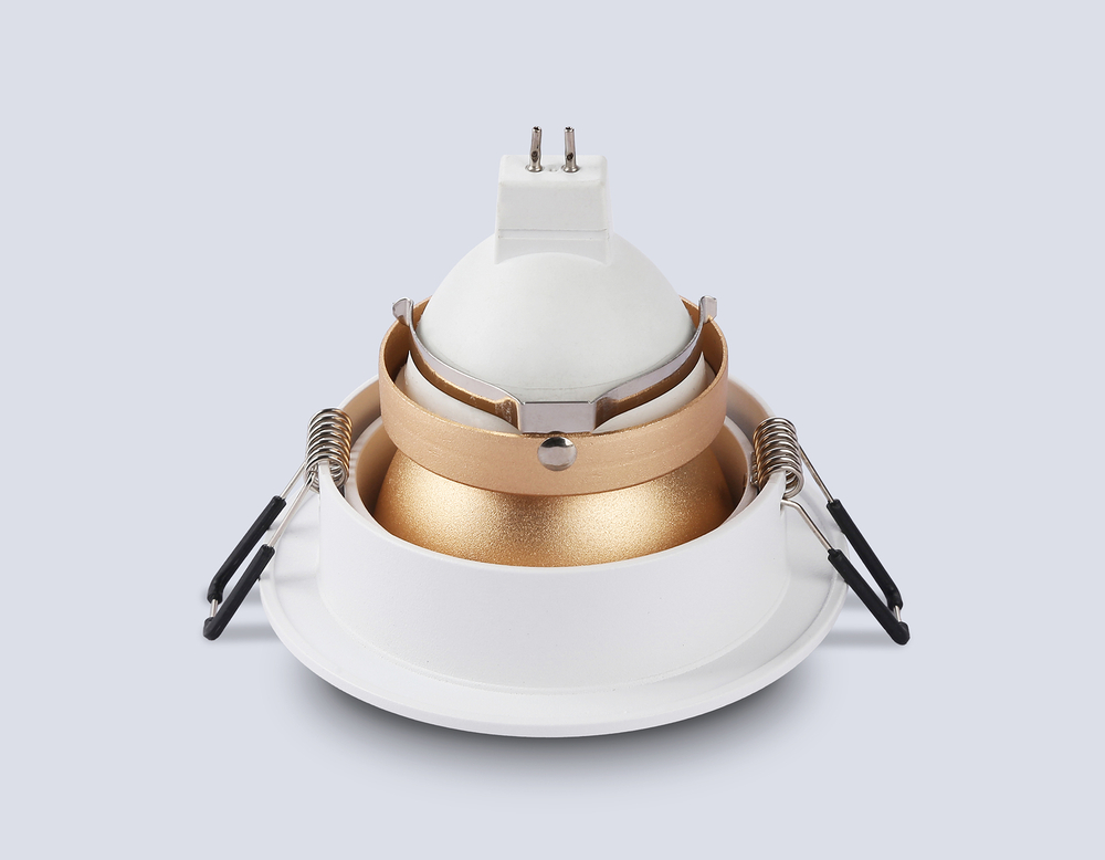 TN102823 WH/GD белый/золото GU5.3 D92*50
