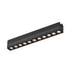 DK5305-BK Светильник для трека Air, серия Grill 3000 со светодиодом, L230*W26*H36мм, 48V DC, 12W, RA?90, 36°, 3000K, IP20, черный, алюминий
