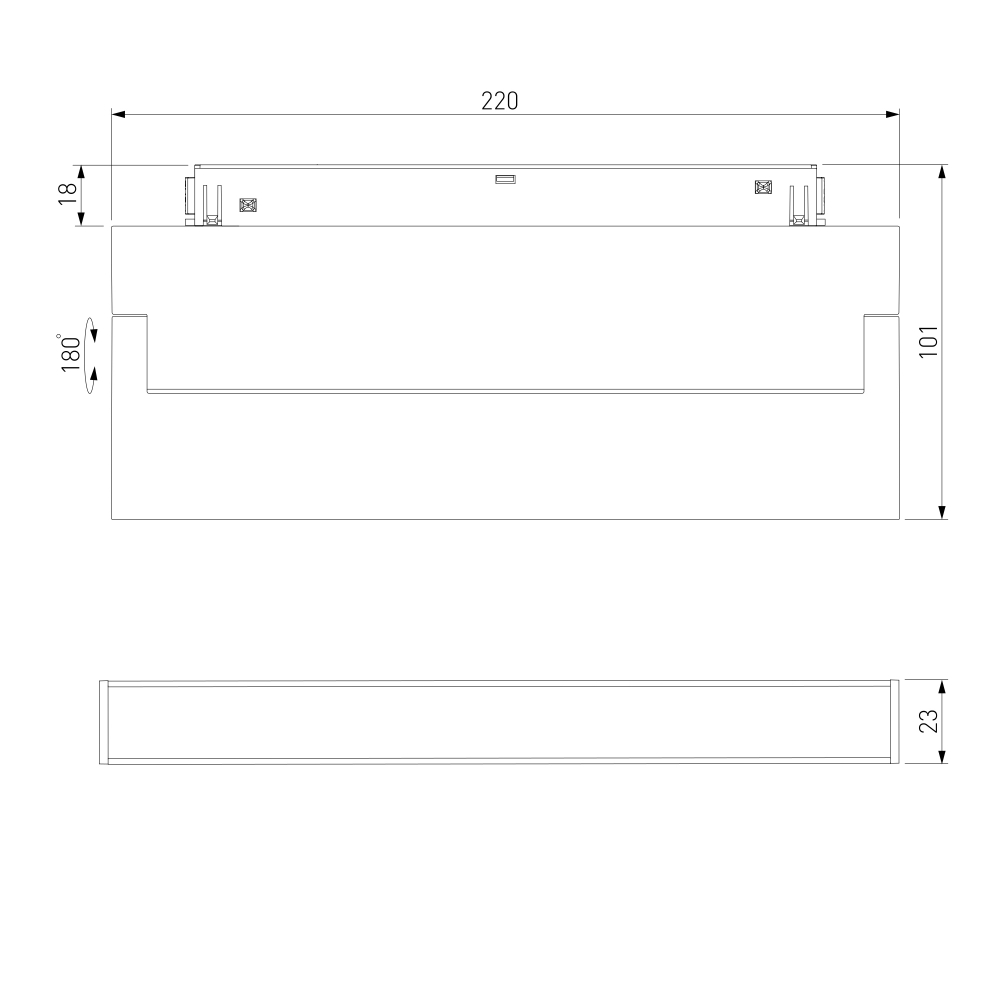 Умный трековый светильник 12W 2700-6500K Dim Kos Slim Magnetic 85082/01