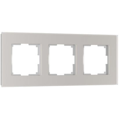 Рамка из стекла на 3 поста Senso дымчатый soft-touch W0033117