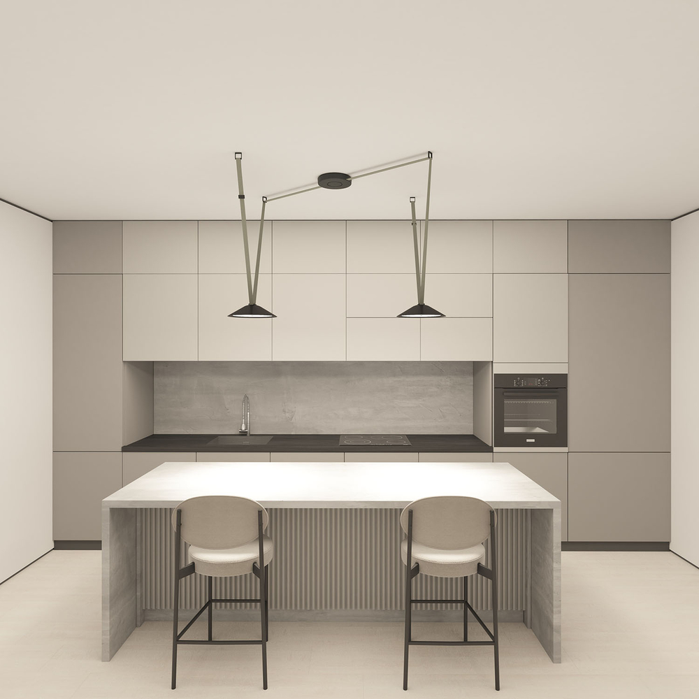 DK5564-BK Cветильник для трека-ремня Belty, серия Flow, со светодиодом, D300*H71мм, 48V DC, 20W, RA90, 120°, 4000K, IP20, черный, алюминий