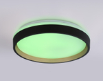 FZ604 BK/GD черный/золото IP20 46W 3000K-6500K+RGB D390*80 (ПДУ ИК)