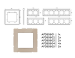 AF380604 Рамка ALFA Platos (Серо-бежевый Стекло закаленное натуральное) 4-ая