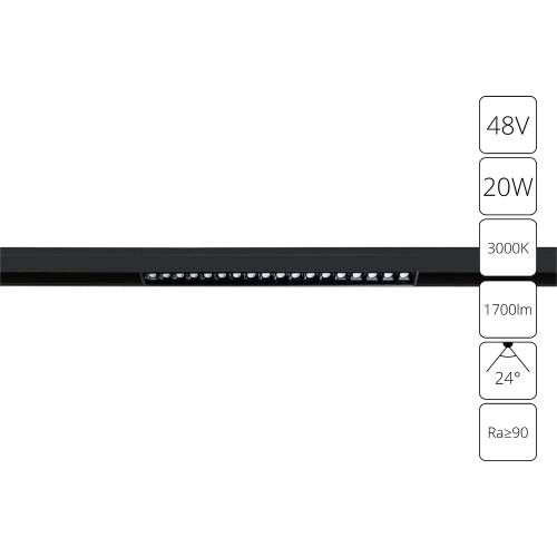 Купить Магнитный трековый светильник Arte Lamp LINEA A4645PL-1BK