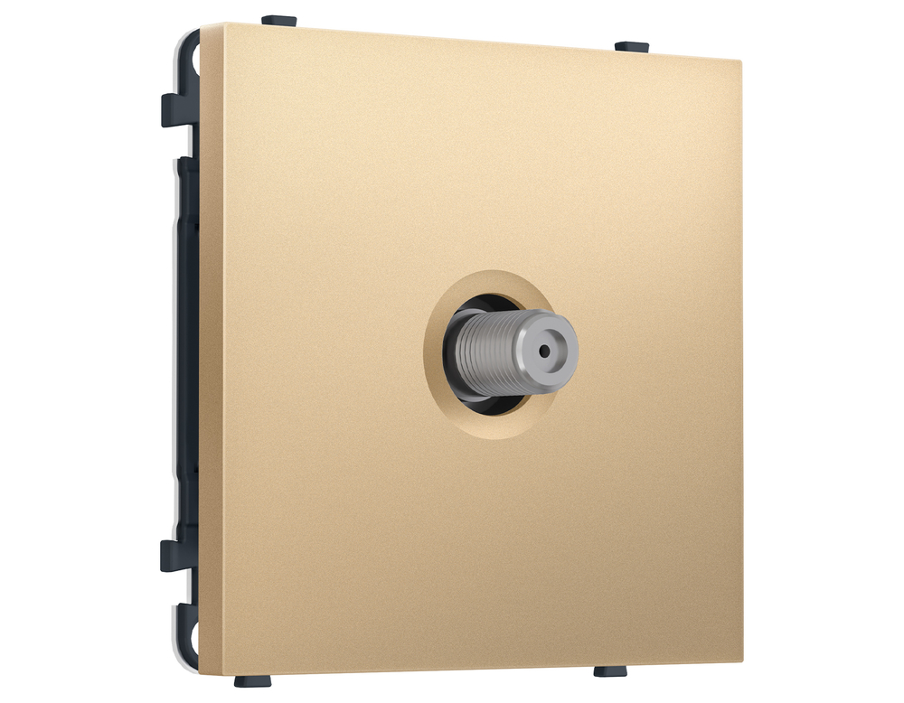 MS893050 Комплект механизма TV розетки SAT SIGMA Золото Мягкое касание 5-2400MHz 3.5dB QUANT PRO (SP8930, PR215)