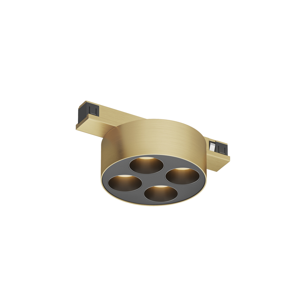 DK5772-SB Светильник для трека SHINE GRILL со светодиодом, D74*H28, 48V DC, 6W, RA?90, 3000K, IP20, сатинированная латунь, алюминий