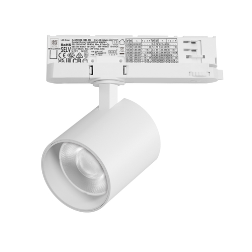 Купить A5436QT36G Светильник ALTA BASE для трековой системы Quattro LED 35W 3176LM 36G БЕЛЫЙ 3000K с адаптером (215436 + 594046 + 215403)