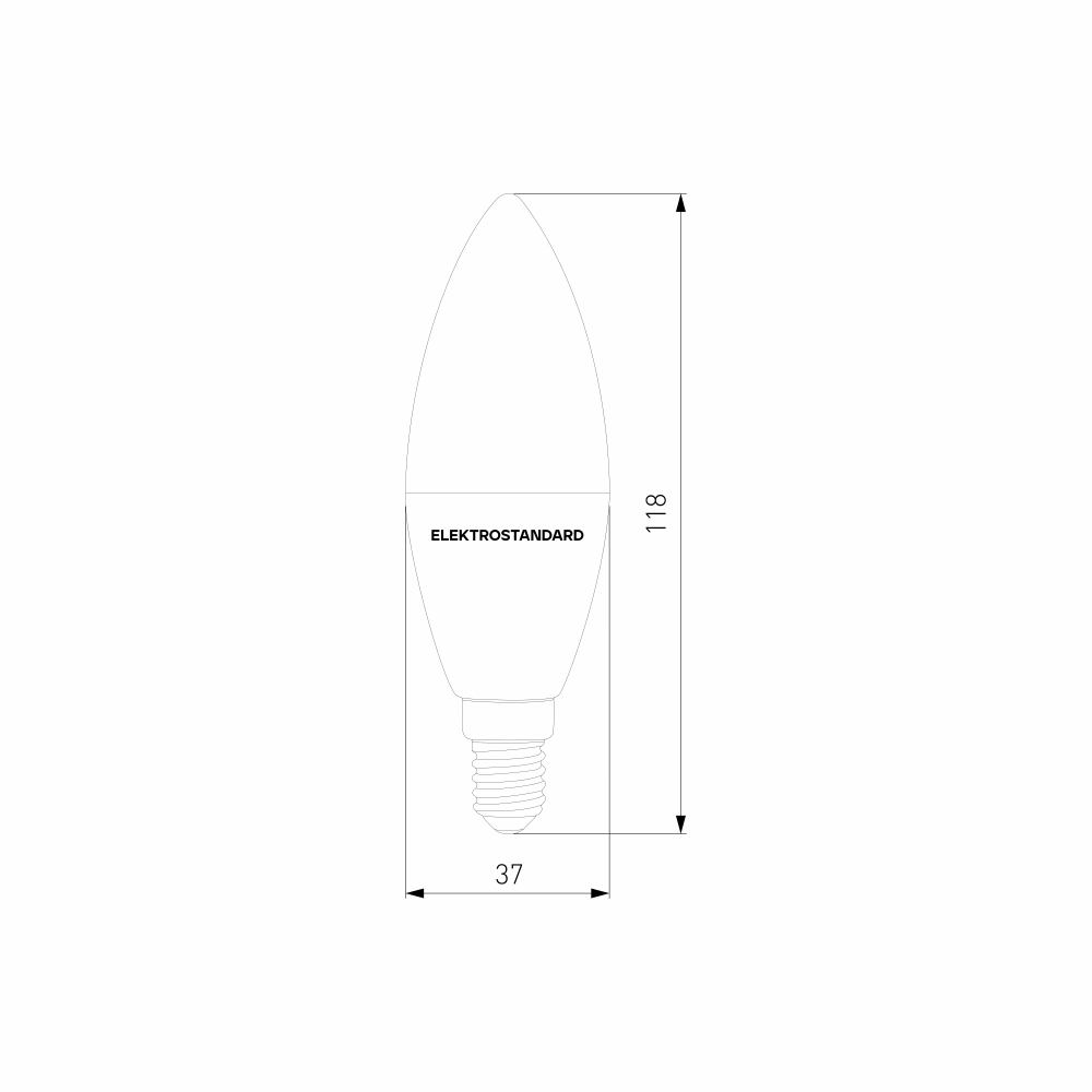 Умная лампа Свеча  LED C37 Е14 7W 3300К-6500К CCT+DIM (BLE2779) BLE2779