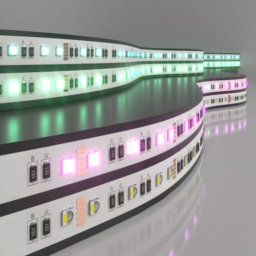 Купить Светодиодная лента 24 В 24 Вт/в 60 Led/м 5050 IP20, MIX RGB/холодный белый 6500K, 5 м Лента светодиодная 24V 24W 60Led 5050 IP20 MIX RGB/холодный белый, 5м