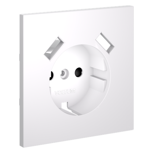 Купить Накладка для розетки с заземлением и защитными шторками, с USB A+A, S70 (белый матовый)