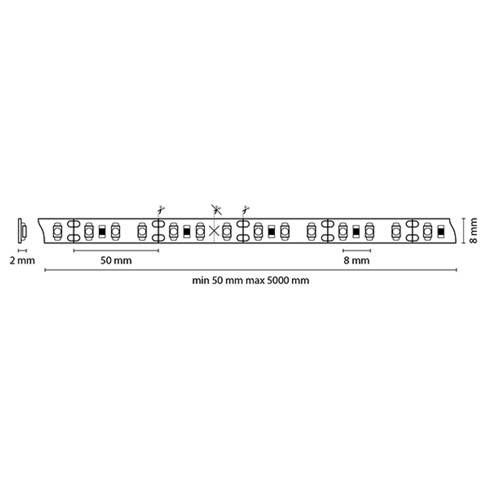 400012 Лента 3528LED 12V 9.6W/m 120LED/m 3-4lm/LED IP20 2700K-3000K 100m/box ТЕПЛЫЙ БЕЛЫЙ СВЕТ