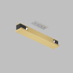 TR5722-SB Электрический коннектор прямой для трека SHINE BASE, 48V DC, IP20, сатинированная латунь, алюминий