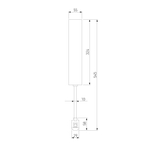 Esthetic Magnetic Декоративная стойка с вводом питания (с местом под блок питания) 545 мм 85146/00