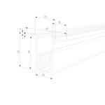 Slim Magnetic Шинопровод встраиваемый черный (2м) 85087/00 85087/00