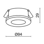 Встраиваемый светильник Technical DL083-01-GU10-RD-W
