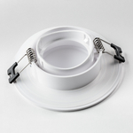 012806 Рамка (светильник) PVC д/LED-модулей 941хх и LED-ламп D50мм PIANO ROUND БЕЛЫЙ IP65