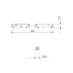 Slim Magnetic Прямой коннектор и планка белый (1 шт.) 85096/00 85096/00