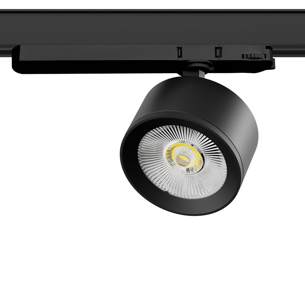 A5537TRIAC Светильник ALTA PRO для трековой системы Quattro с управлением TRIAC LED 15W 1700LM 36G ЧЕРНЫЙ 3000K с адаптером (215537 + 594057)