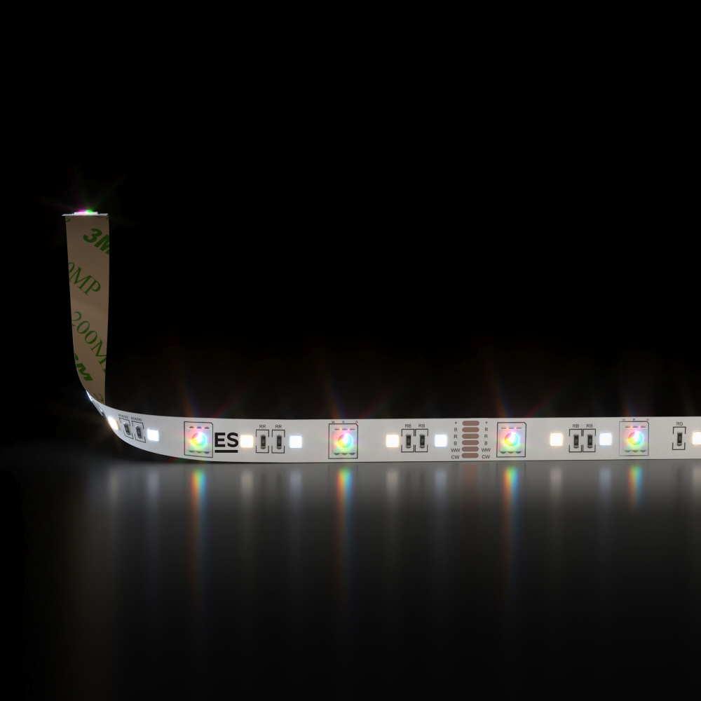 Светодиодная лента  24 В 16 Вт/м 90 Led/м 5050+2835+2835 IP20, MIX RGB/теплый белый 3300K/холодный белый 6500K, 5 м Лента светодиодная 24V 16W 90Led 5050+2835+2835 IP20 MIX RGB/теплый белый/холодный белый, 5м