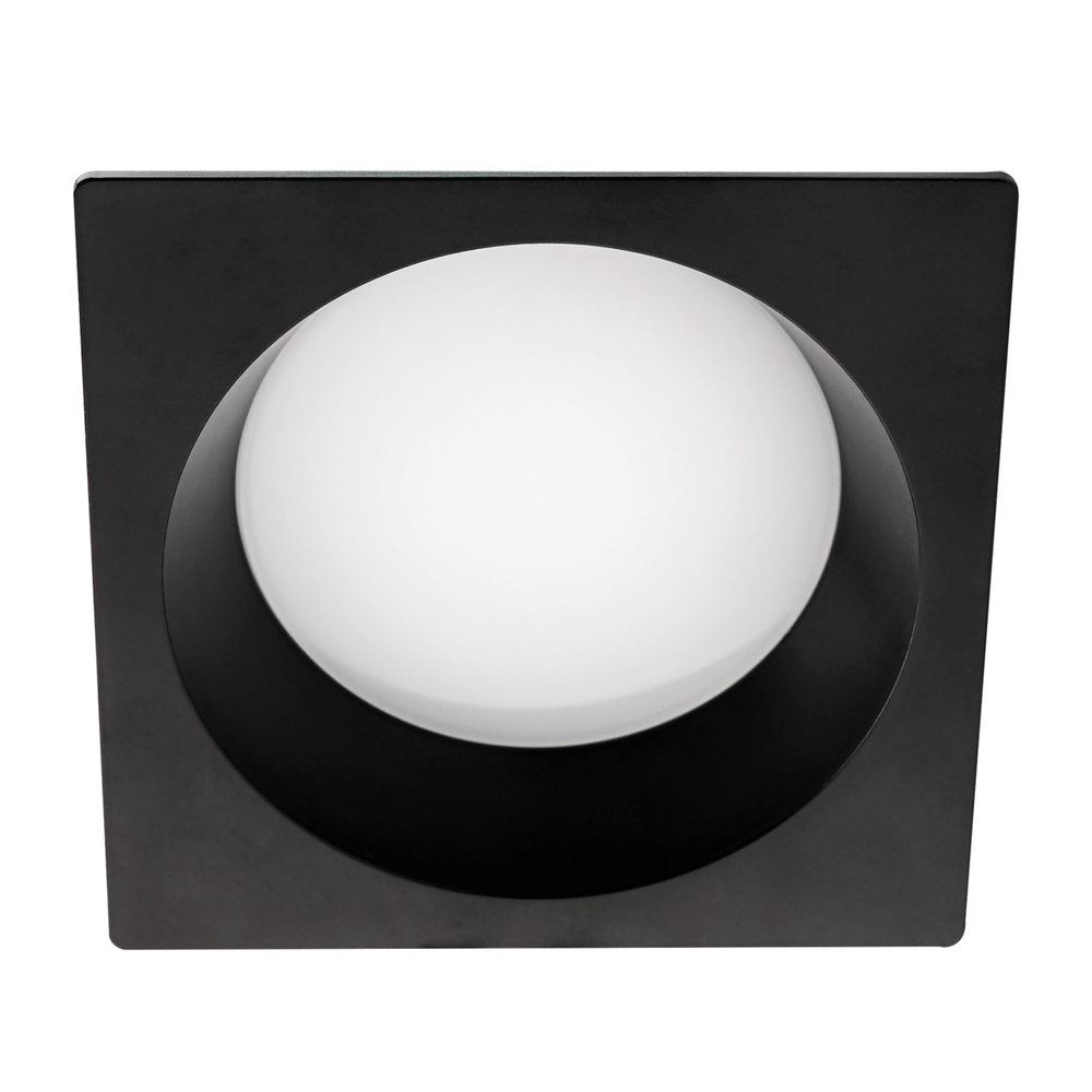 012927 Рамка (светильник) PVC д/LED-модулей 941хх и LED-ламп D50мм PIANO QUAD ЧЕРНЫЙ IP65