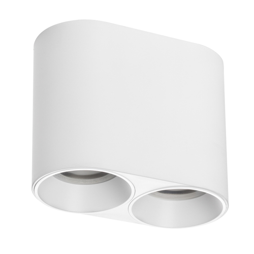 Купить 213466 Рамка (светильник) PVC д/LED-модулей 941хх и LED-ламп D50мм RULLO 2x ROUND БЕЛЫЙ