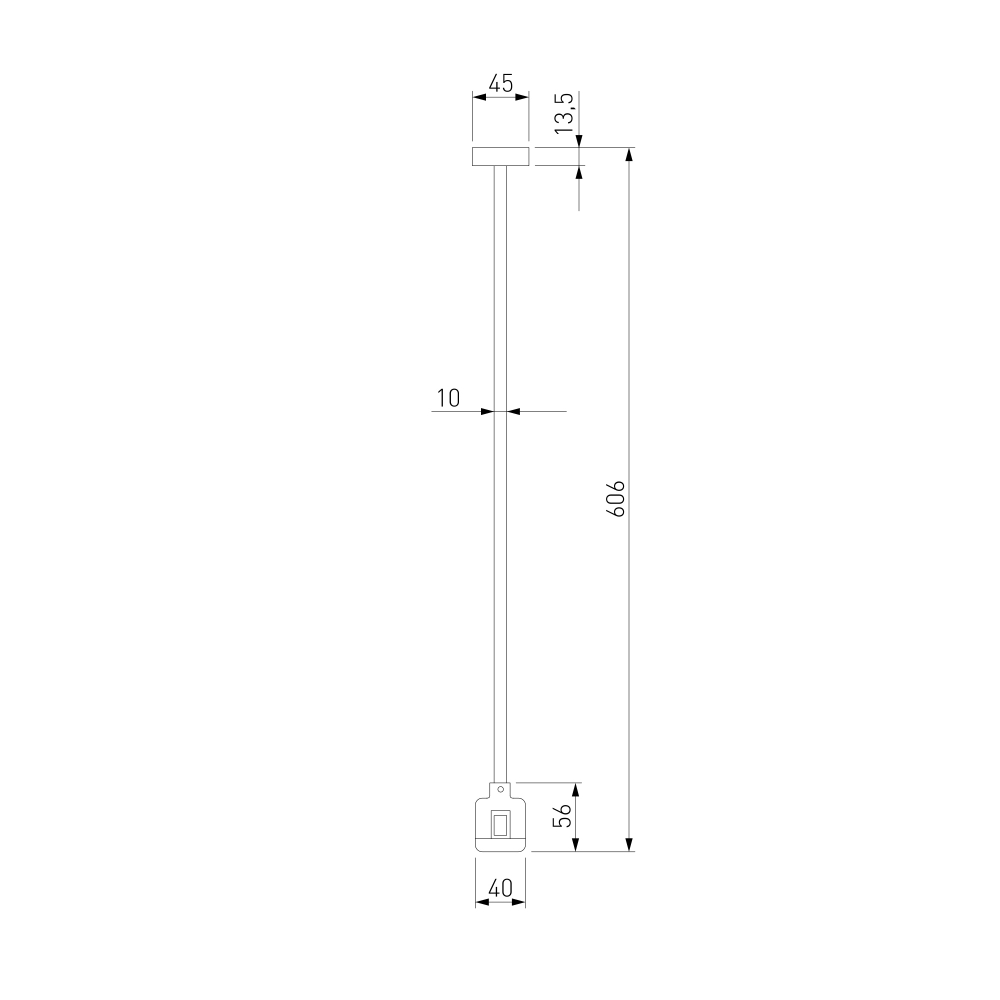 Esthetic Magnetic Декоративная стойка с коннектором 606 мм 85153/00