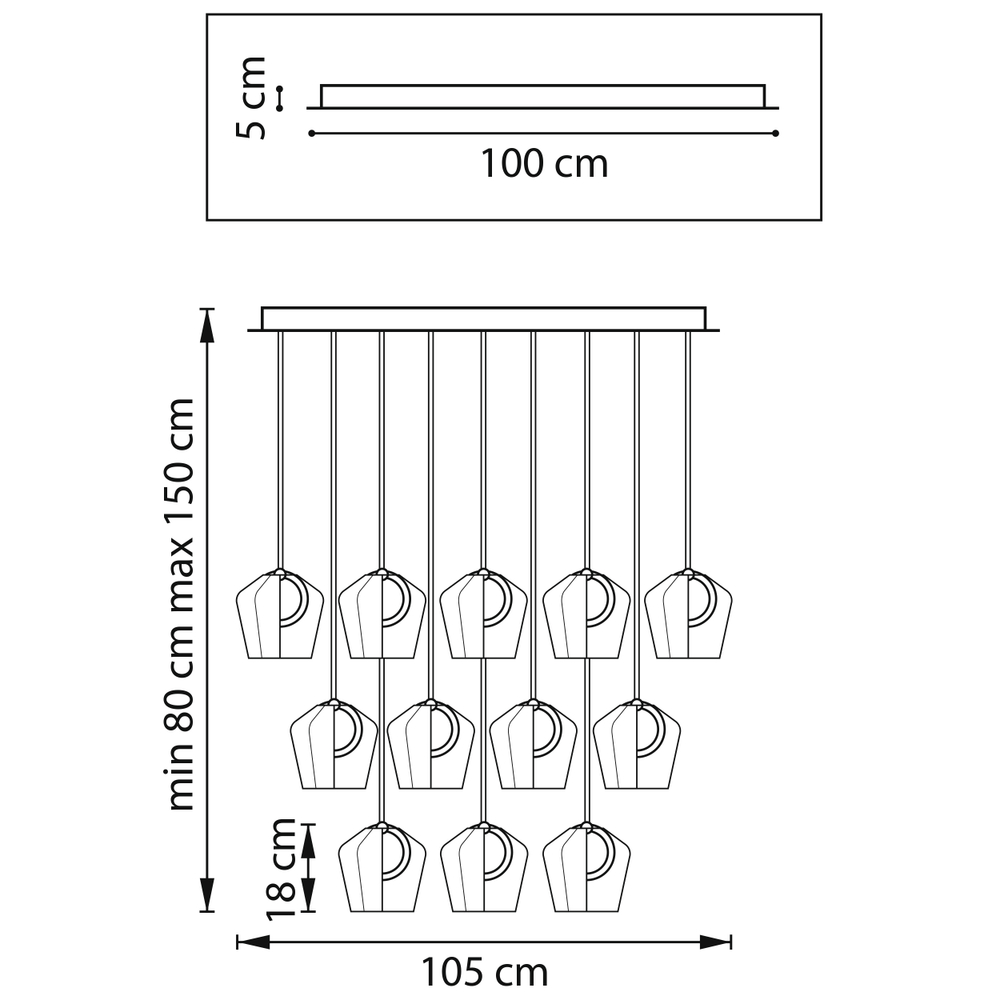 796349 Люстра CARAMELLO LED 24х6W 2600LM КОФЕЙНЫЙ/МУЛЬТИКОЛОР 3000K