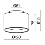 Потолочный светильник Technical C009CW-L16W