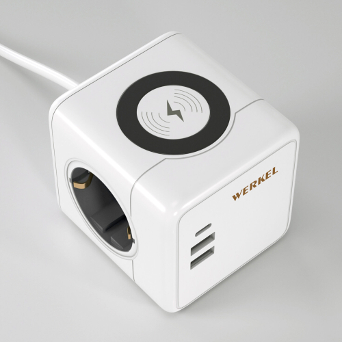 Купить Розеточный блок 3-местный + 3×USB + беспроводная зарядка W6513501