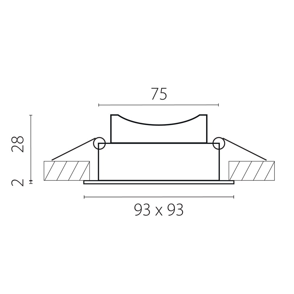 012816 Рамка (светильник) PVC д/LED-модулей 941хх и LED-ламп D50мм PIANO QUAD БЕЛЫЙ IP65
