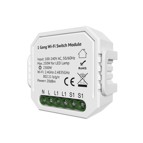Купить RL1001-SM/1 Одноканальное Wi-Fi реле-выключатель 1 x 2300 Вт / 250 Вт для LED