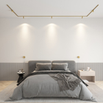 DK5740-SB Светильник для трека SHINE SPOT со светодиодом, D35*H70, 48V DC, 6W, RA?90, 3000K, IP20, сатинированная латунь, алюминий