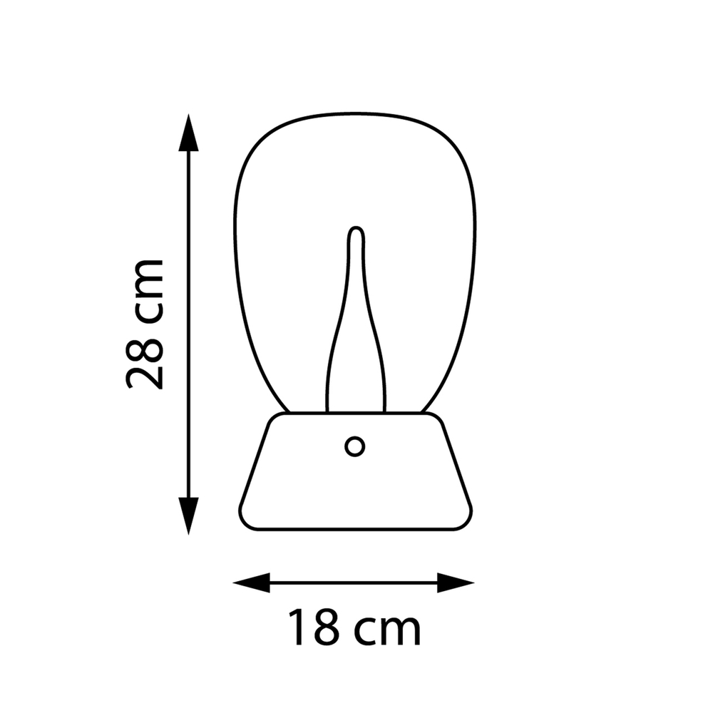 807906 Настольная лампа UOVO III LED 10W 800LM G БЕЛЫЙ/ПРОЗРАЧНЫЙ 3000K