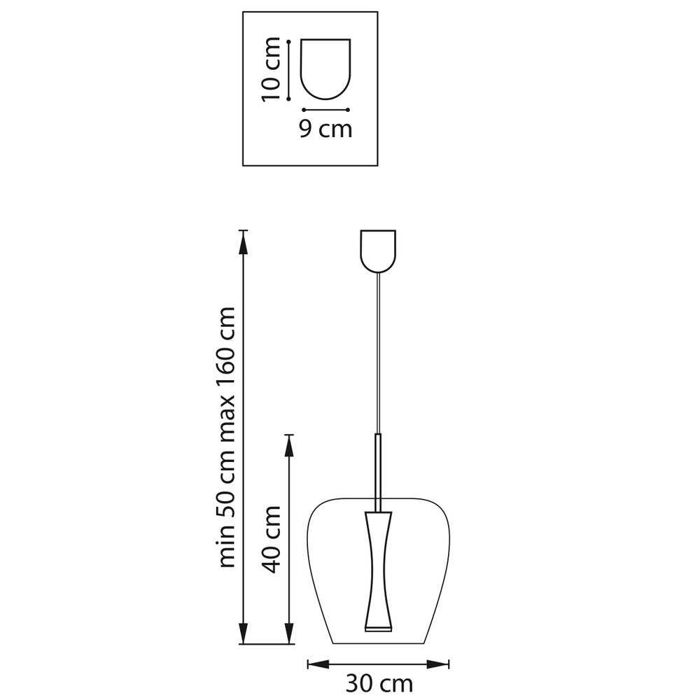 804207 Люстра CUPOLA LED 10W 500LM АЛЮМИНИЙ/ЧЕРНЫЙ 3000K