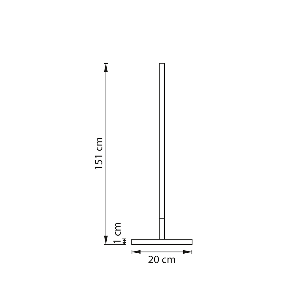 748737 Торшер TUBO LED 24W 2500LM 80G ЧЕРНЫЙ 3000K
