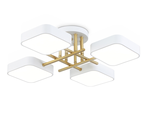 Купить FL516341/4 WH/GD белый/золото 72W 3000-6000K 550*550*150 (без ПДУ)