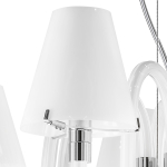 760086 Люстра подв. BIANCO 8х40W G9 ХРОМ БЕЛ. стекло