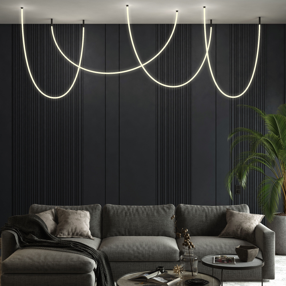 Гибкий неон 336Led 12W IP20 3000K Full light круглый теплый белый, 3 м 24V 12W 336Led 2835 IP20