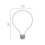 933304 Лампа энергосберегающая LED FILAMENT 220V G125 E27 8W=80W 700LM 360G CL/AM 4000K 30000H