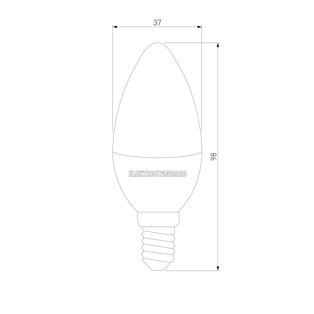 Свеча СD LED C37 6W 6500K E14 BLE1423