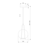 Подвесной светодиодный светильник со стеклянным плафоном 50267/1 LED синий