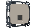 MO372010 Комплект механизма компьютерной розетки OMEGA Серо-бежевый матовый RJ-45(8P8C) CAT6 с шторкой QUANT (OP3720, VM188)