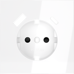 Накладка для розетки с заземлением и защитными шторками, с USB A+C, S70 (белый глянцевый)