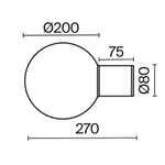 Уличный настенный светильник Outdoor O598WL-01B1