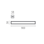 456367 Светильник TRITO LED 36W 3600LM 120G ЧЕРНЫЙ 3000/4000/6000K