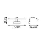 201151 Бра NOCE LED 9W 550LM ЛАТУНЬ 3000/4000/6000K