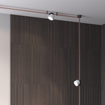 DK5543-WH+BK Поворотный светильник для трека-ремня Belty, серия Spot, со светодиодом, D100*H107мм, 48V DC, 12W, RA90, 120°, 3000K, IP20, белый с черным, алюминий