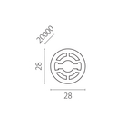 442820 Профиль круглый силиконовый PROFILED 20m/roll D28 д/LED ленты