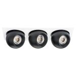 i536747474 Светильник INTERO LED 9W*3 850LM*3 24G БЕЛЫЙ/ЧЕРНЫЙ 4000K (217536+217074+217074+217074)