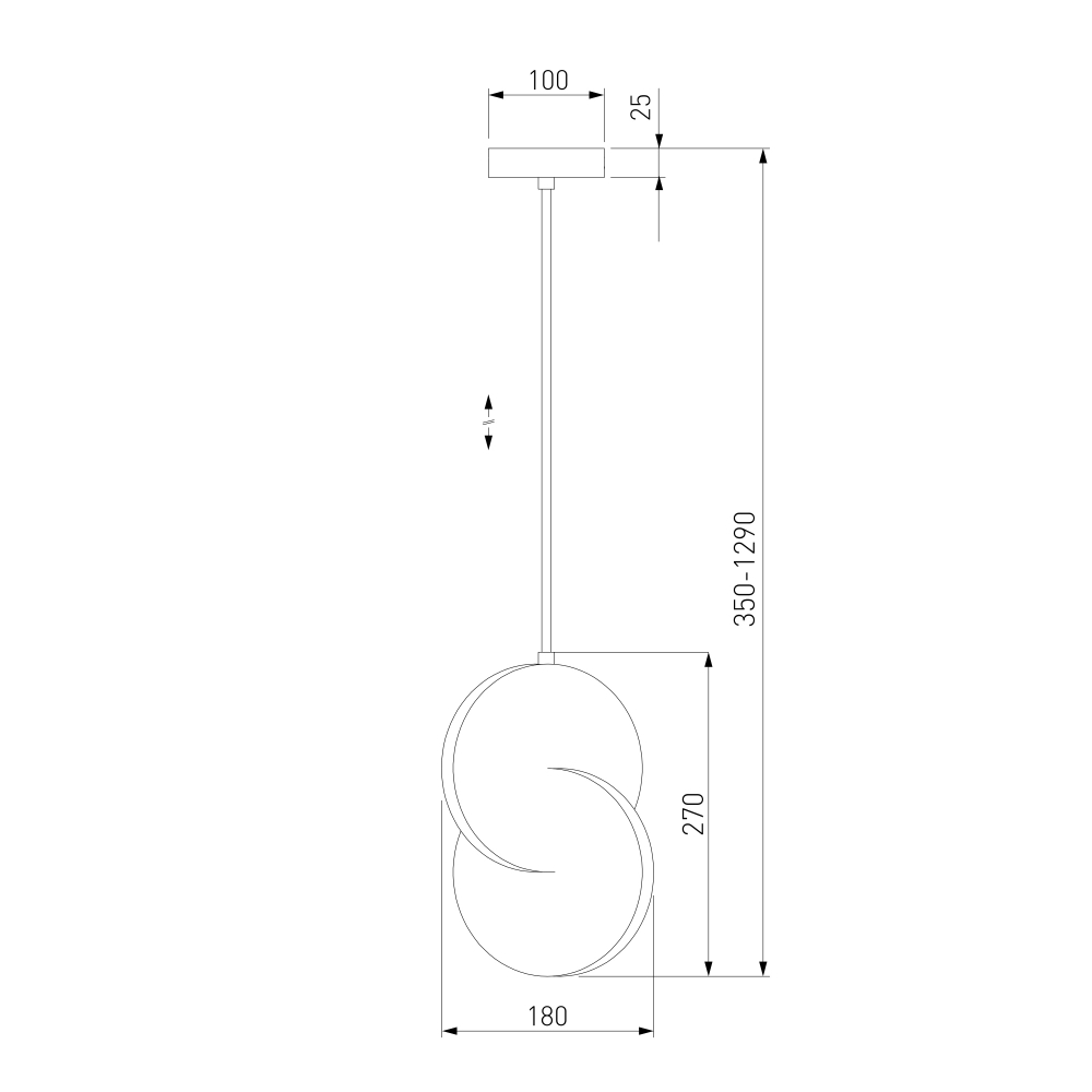 Подвесной светильник 50225/1 LED хром